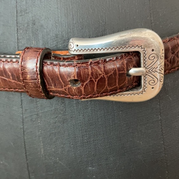 Brighton Brown Leather Belt SzMed - Picture 7 of 9